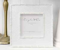 Raffles White Weave Photo Frame - 4x4