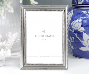 Somersby Ribbed Silver Photo Frame 5x7