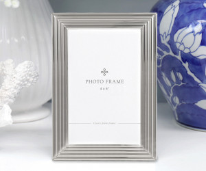 Chadstone Ribbed Silver Photo Frame 4x6