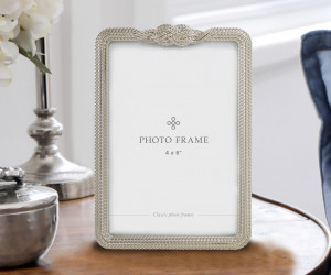 Love Knot Silver Photo Frame 4x6