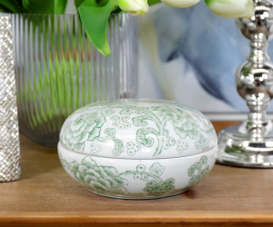 Lyssia Green Chinoiserie Trinket Box