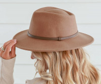 Petra Crushable Camel Wool Fedora Hat