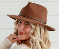 Petra Crushable Chestnut Wool Fedora Hat