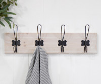 Ramsey Whitewash 4-Hook Coat Rack