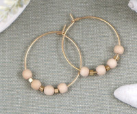 Parlane Beaded Gold Hoop Earrings