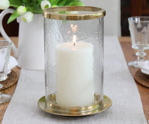 Montana Gold Hammered Candle Hurricane