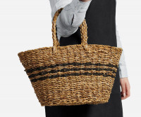 Fitzroy Stripe Seagrass Market Basket