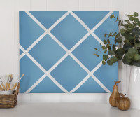 Blue Classic + White Ribbon Memo Board