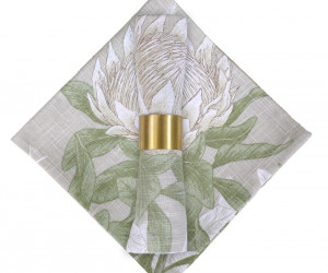 Set 4 Pandora White Protea Napkins