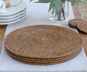 Newport Brown Rattan Placemat