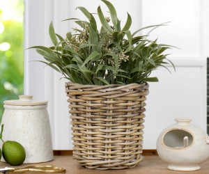 Small Amalfi Rattan Planter Basket