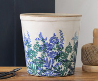 Medium Sevenoaks Blue Floral Planter