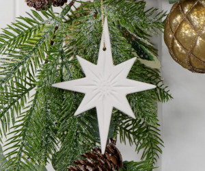 Porcelain Star of Peace Tree Decoration