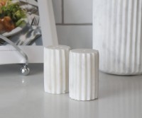 Marmara White Marble Salt & Pepper Shakers