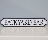 Backyard Bar Enamel Wall Sign