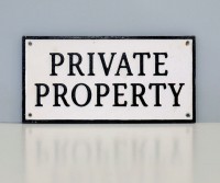 Private Property Cast Iron Sign - Vintage Style