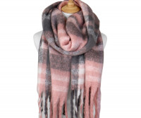 Kendall Pink Tartan Winter Scarf