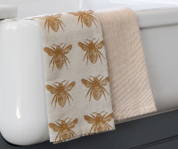 Set 2 Mustard Honey Bee Tea Towels