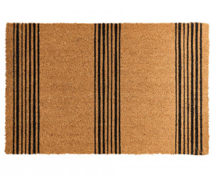 Black 3 Ticking Stripe Doormat