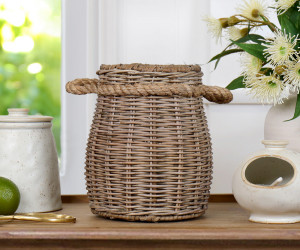 Breton Rattan Utensil Holder