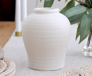 Morgan Cream Ceramic Vase