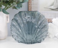 Aegean Blue Scallop Vase