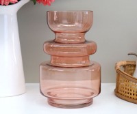 Cornelia Peach Glass Vase