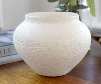 Alba Tapered White Pot Vase