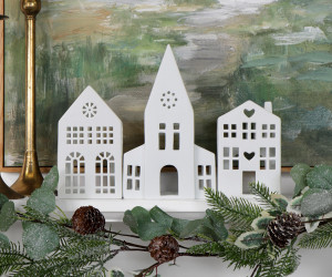 St Giles Porcelain Village Church Tealight