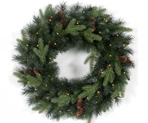 Stamford Pine Christmas Wreath with Lights